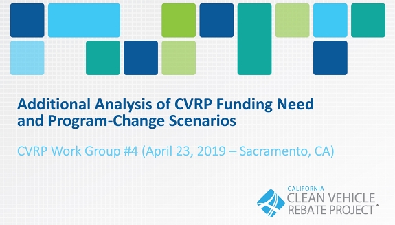 CVRP Funding Need and Program Change Scenarios